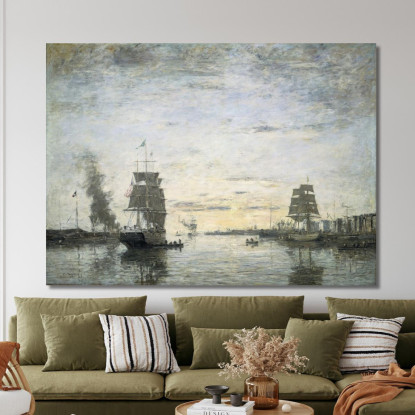 Ingresso Al Porto Di Le Havre Eugène Boudin ebd42 quadro stampato su tela