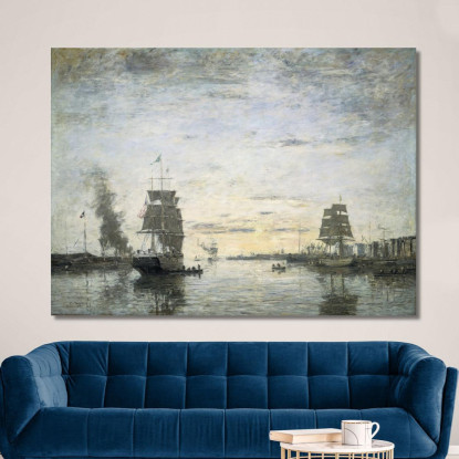 Ingresso Al Porto Di Le Havre Eugène Boudin ebd42 quadro stampato su tela