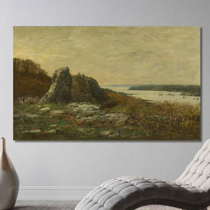 Dintorni Di Brest Foce Dell'Élorn Eugène Boudin ebd43 quadro stampato su tela