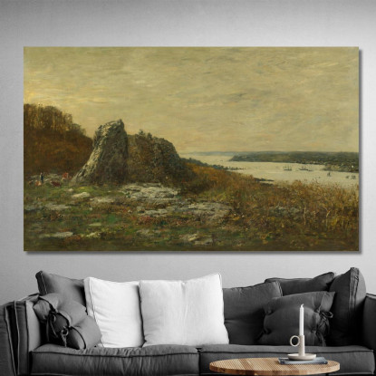 Dintorni Di Brest Foce Dell'Élorn Eugène Boudin ebd43 quadro stampato su tela