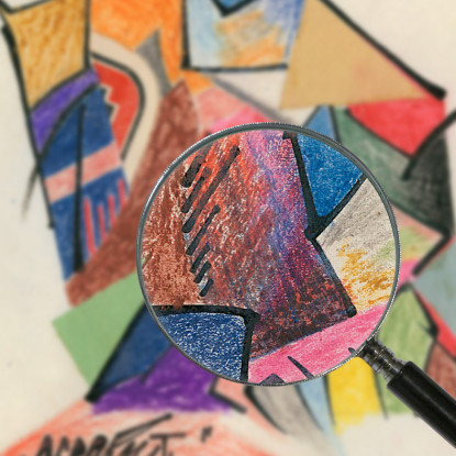 Deformazione Iii Karl Wiener kwn103 quadro stampato su tela