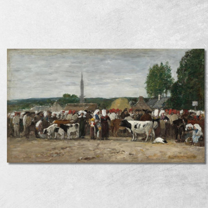 Fiera In Bretagna Eugène Boudin ebd45 quadro stampato su tela