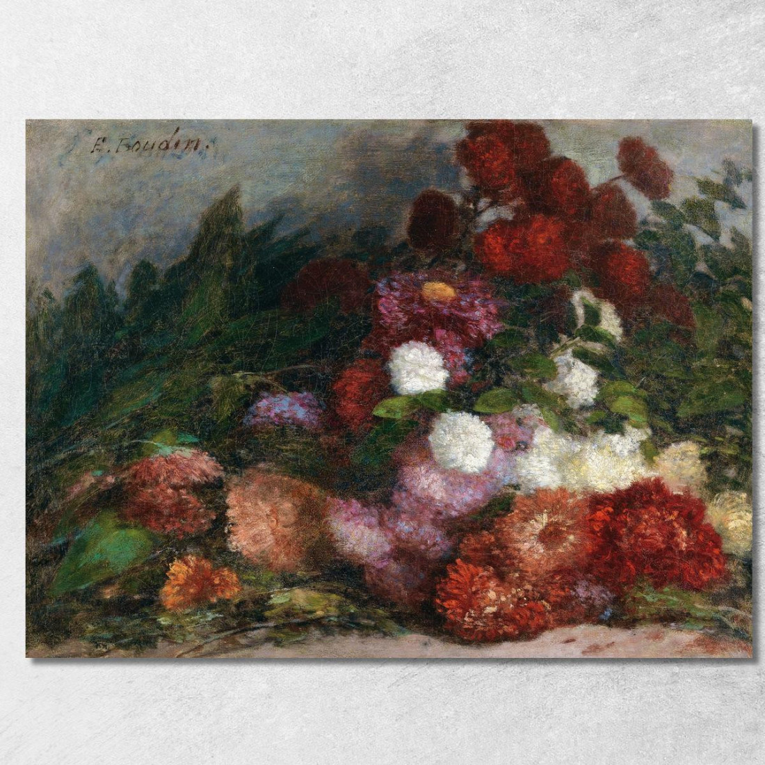 Mazzo Di Fiori Eugène Boudin ebd49 quadro stampato su tela