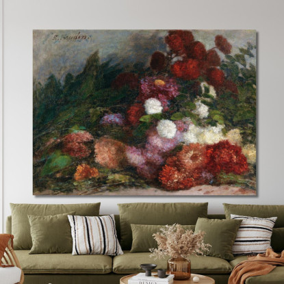 Mazzo Di Fiori Eugène Boudin ebd49 quadro stampato su tela