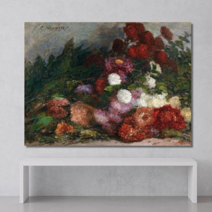 Mazzo Di Fiori Eugène Boudin ebd49 quadro stampato su tela