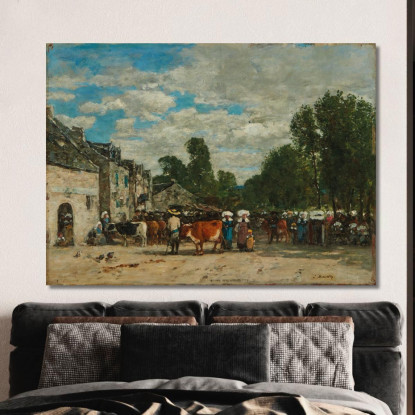 Fiera In Bretagna Eugène Boudin ebd50 quadro stampato su tela