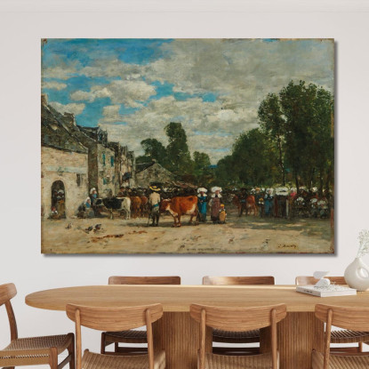 Fiera In Bretagna Eugène Boudin ebd50 quadro stampato su tela