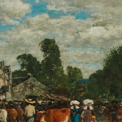 Fiera In Bretagna Eugène Boudin ebd50 quadro stampato su tela