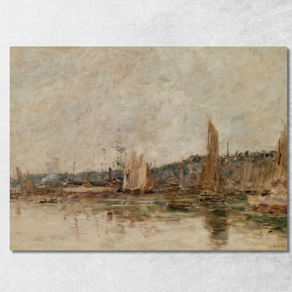 Honfleur – Il Porto Al Mattino Eugène Boudin ebd53 quadro stampato su tela