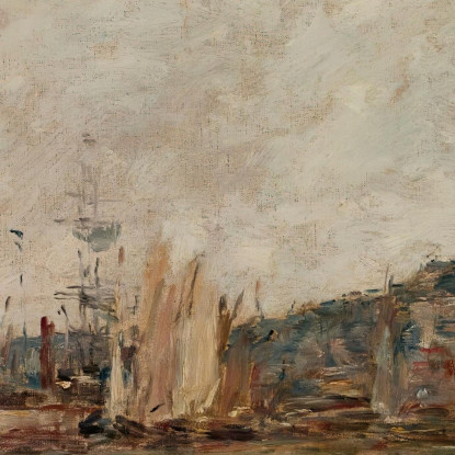 Honfleur – Il Porto Al Mattino Eugène Boudin ebd53 quadro stampato su tela