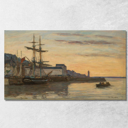 Honfleur – Velieri Eugène Boudin ebd55 quadro stampato su tela
