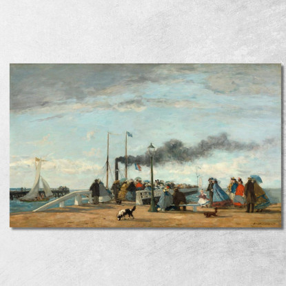 Molo E Pontile A Trouville Eugène Boudin ebd56 quadro stampato su tela
