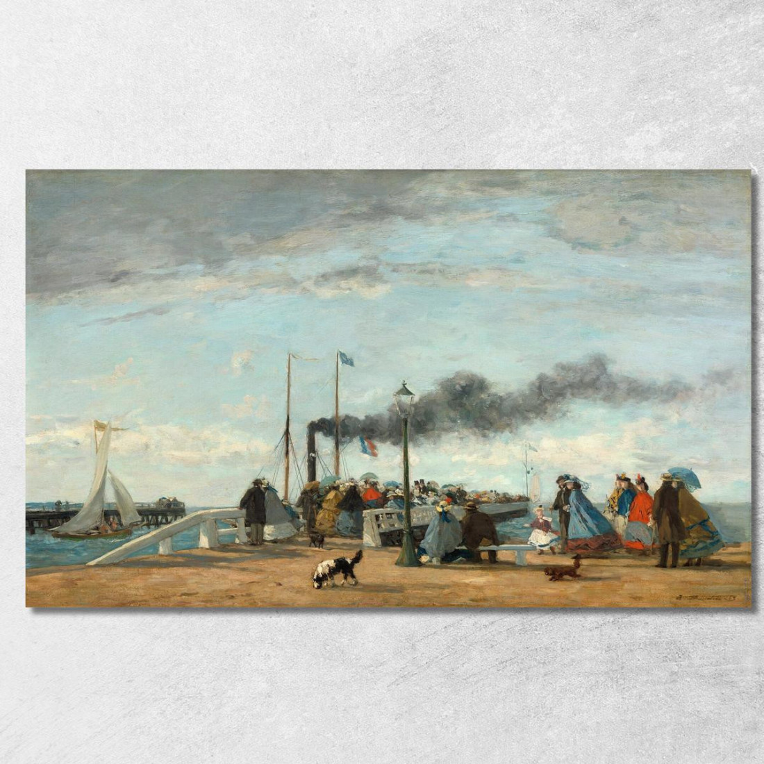 Molo E Pontile A Trouville Eugène Boudin ebd56 quadro stampato su tela