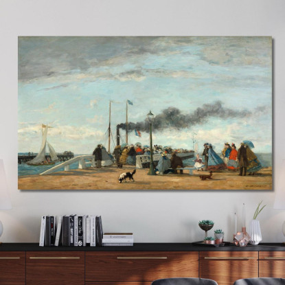 Molo E Pontile A Trouville Eugène Boudin ebd56 quadro stampato su tela