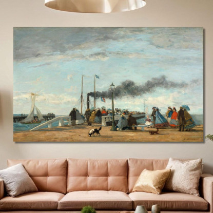 Molo E Pontile A Trouville Eugène Boudin ebd56 quadro stampato su tela