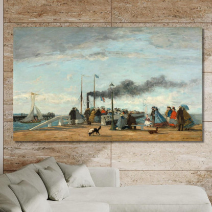 Molo E Pontile A Trouville Eugène Boudin ebd56 quadro stampato su tela