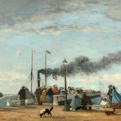 Molo E Pontile A Trouville Eugène Boudin ebd56 quadro stampato su tela