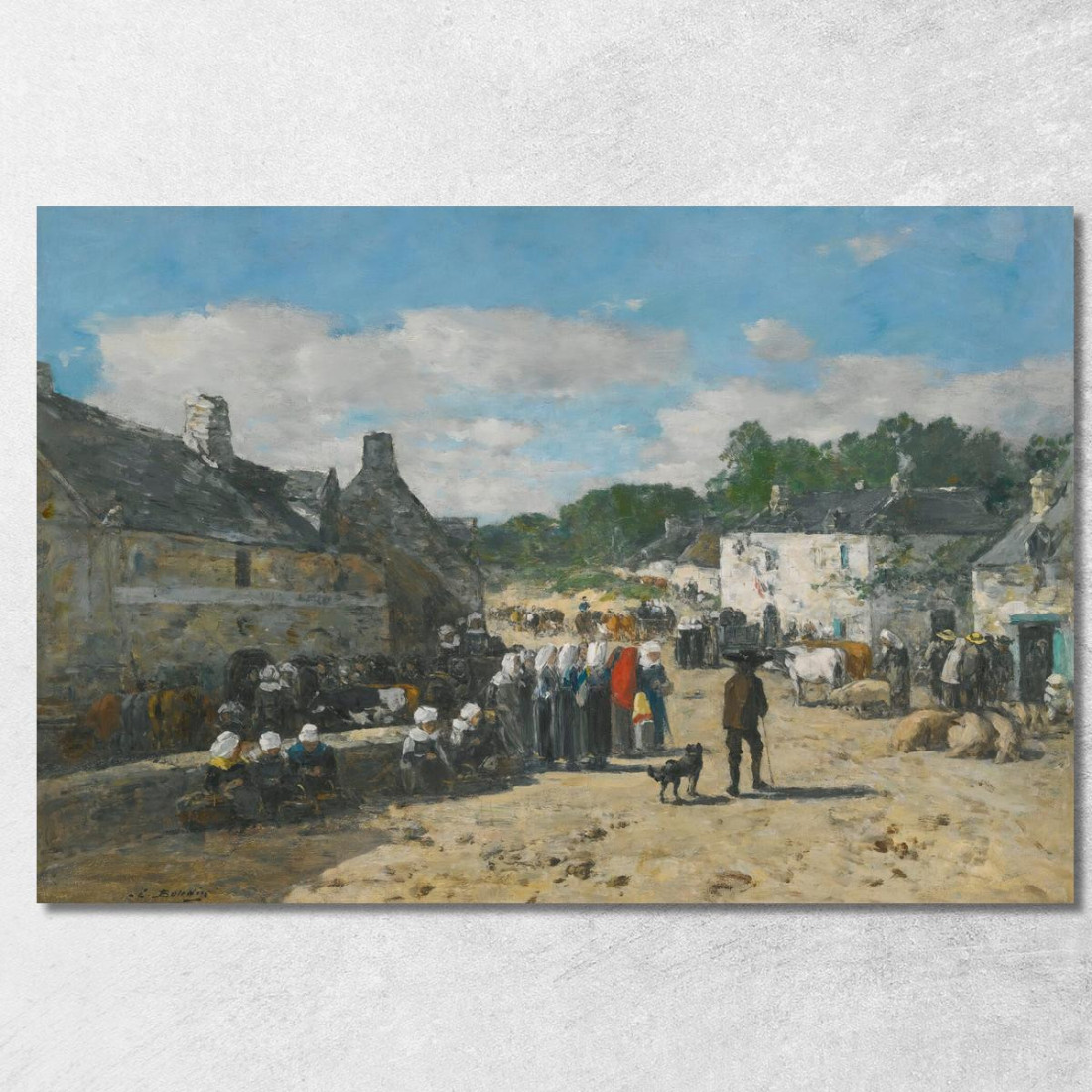 Giorno Di Fiera In Bretagna Eugène Boudin ebd57 quadro stampato su tela