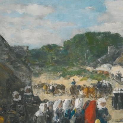 Giorno Di Fiera In Bretagna Eugène Boudin ebd57 quadro stampato su tela