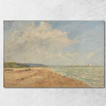 L’Alta Marea Nella Baia Di Saint-Valery Eugène Boudin ebd58 quadro stampato su tela