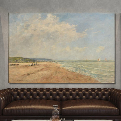 L’Alta Marea Nella Baia Di Saint-Valery Eugène Boudin ebd58 quadro stampato su tela