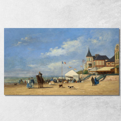 La Spiaggia Di Trouville Eugène Boudin ebd60 quadro stampato su tela
