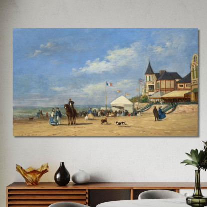 La Spiaggia Di Trouville Eugène Boudin ebd60 quadro stampato su tela