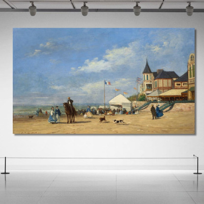 La Spiaggia Di Trouville Eugène Boudin ebd60 quadro stampato su tela