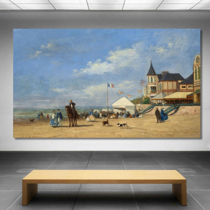 La Spiaggia Di Trouville Eugène Boudin ebd60 quadro stampato su tela