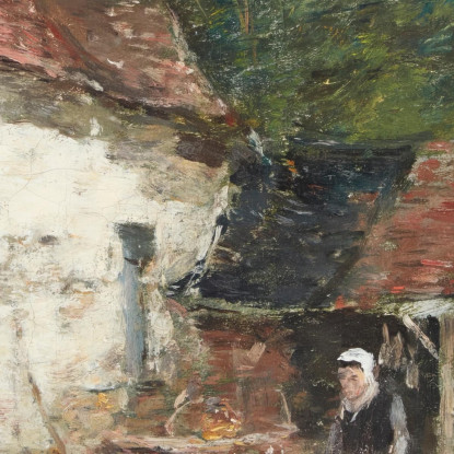 Il Beccare Delle Galline Eugène Boudin ebd61 quadro stampato su tela