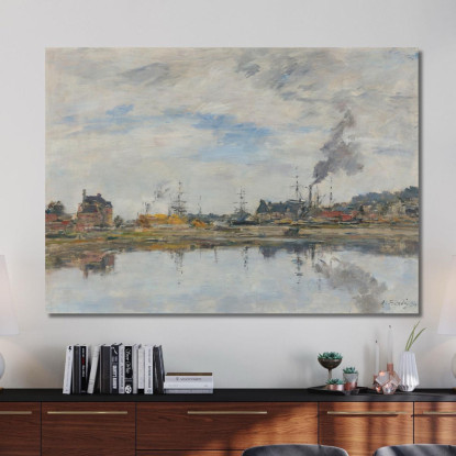 Il Bacino A Trouville Eugène Boudin ebd62 quadro stampato su tela