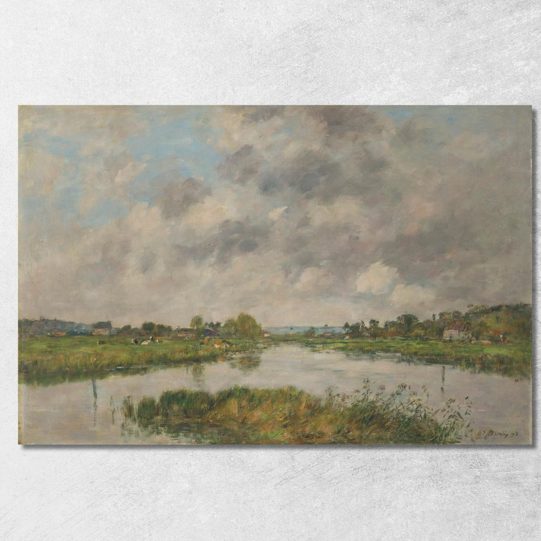 Il Ramo Morto Del Fiume A Deauville Eugène Boudin ebd63 quadro stampato su tela
