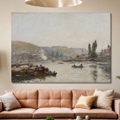 La Senna A Rouen Eugène Boudin ebd65 quadro stampato su tela