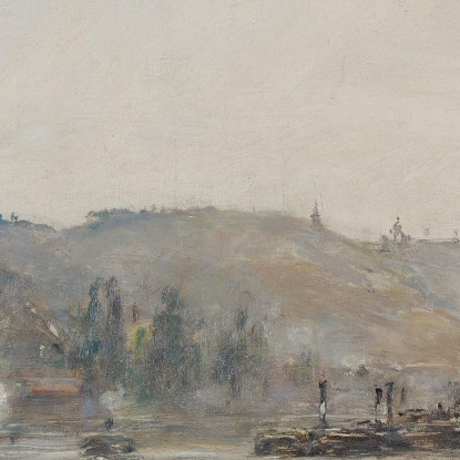 La Senna A Rouen Eugène Boudin ebd65 quadro stampato su tela