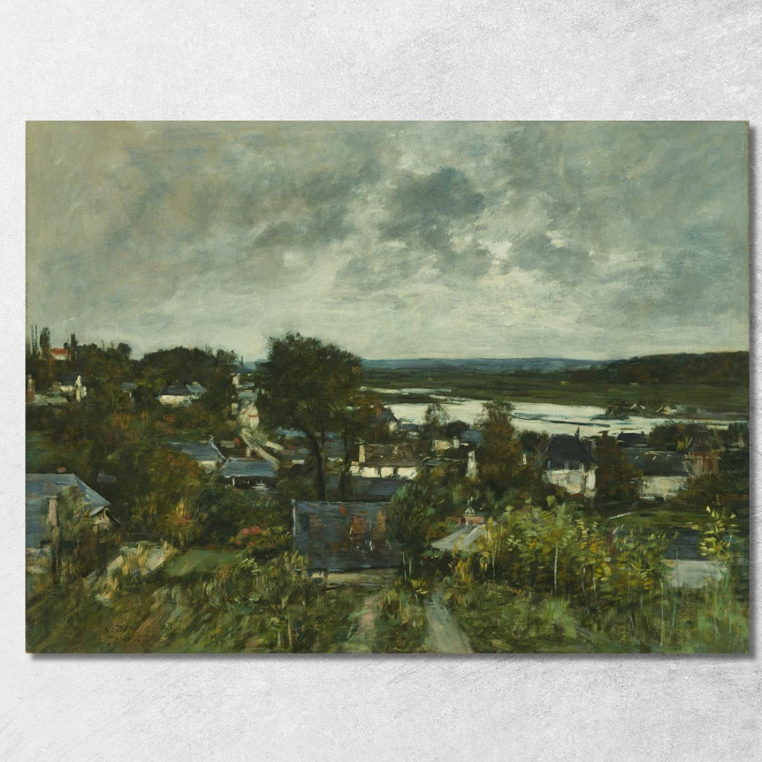 La Touques Vicino A Deauville Eugène Boudin ebd67 quadro stampato su tela