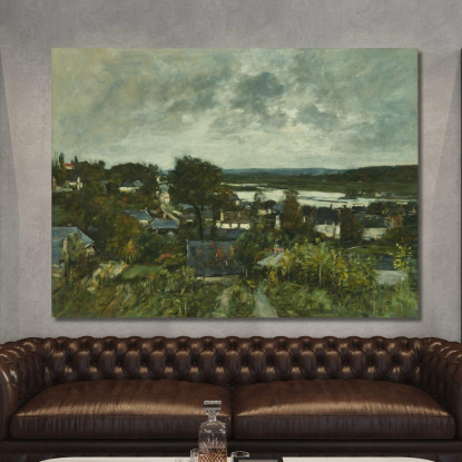 La Touques Vicino A Deauville Eugène Boudin ebd67 quadro stampato su tela