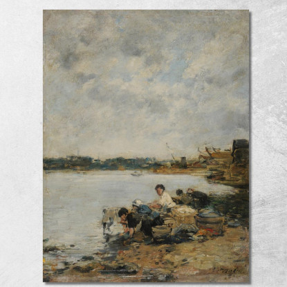 La Touques Al Mattino Eugène Boudin ebd68 quadro stampato su tela