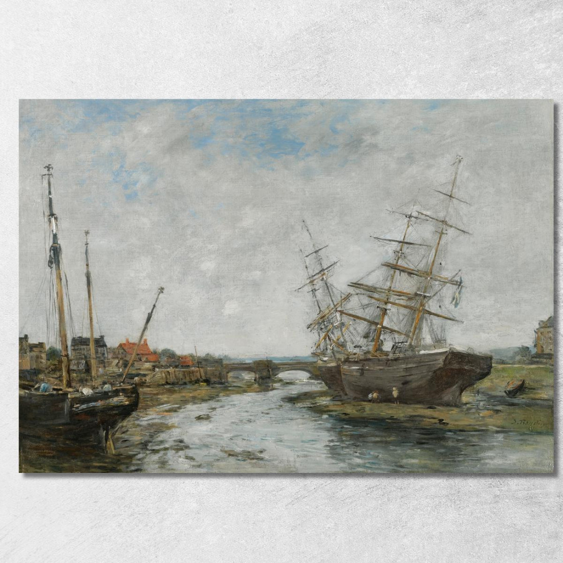 La Touques – Bassa Marea Eugène Boudin ebd69 quadro stampato su tela