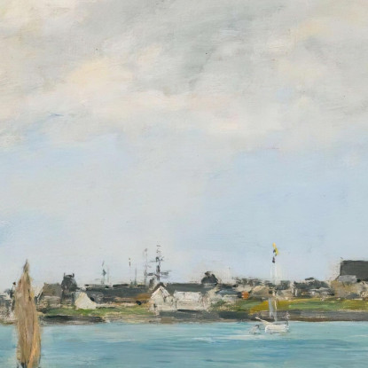 Le Croisic – Veduta Generale Presa Da Pempron Eugène Boudin ebd74 quadro stampato su tela