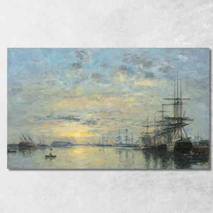 Le Havre – Bacino Dell’Eure Eugène Boudin ebd75 quadro stampato su tela