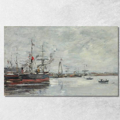 Le Havre – Il Porto Eugène Boudin ebd77 quadro stampato su tela