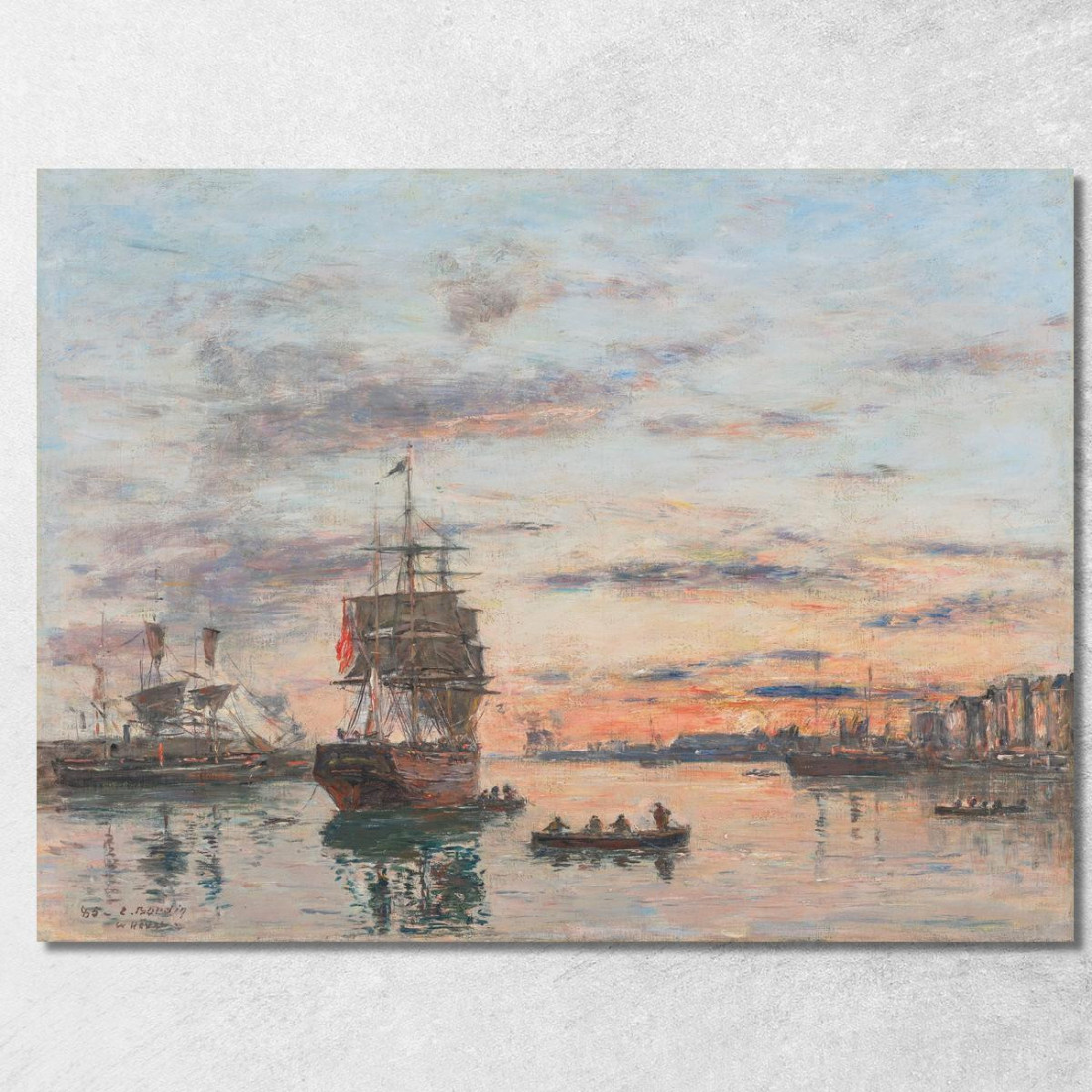 Le Havre – L’Avamporto 2 Eugène Boudin ebd78 quadro stampato su tela