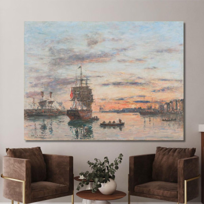 Le Havre – L’Avamporto 2 Eugène Boudin ebd78 quadro stampato su tela