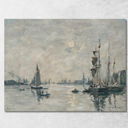 Le Havre – L’Avamporto 3 Eugène Boudin ebd79 quadro stampato su tela