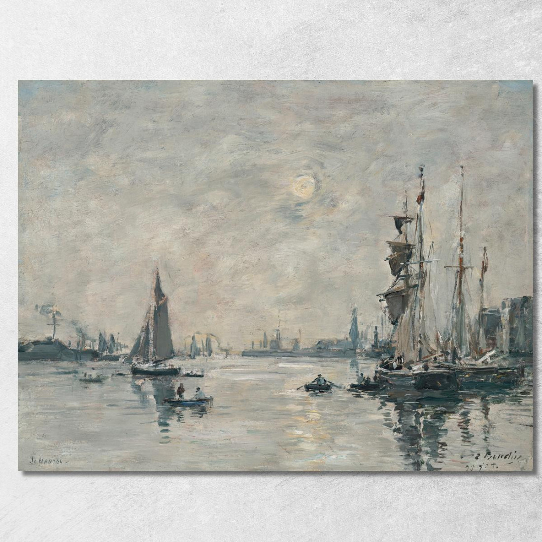 Le Havre – L’Avamporto 3 Eugène Boudin ebd79 quadro stampato su tela
