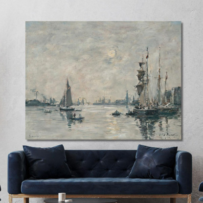 Le Havre – L’Avamporto 3 Eugène Boudin ebd79 quadro stampato su tela