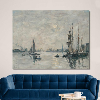 Le Havre – L’Avamporto 3 Eugène Boudin ebd79 quadro stampato su tela