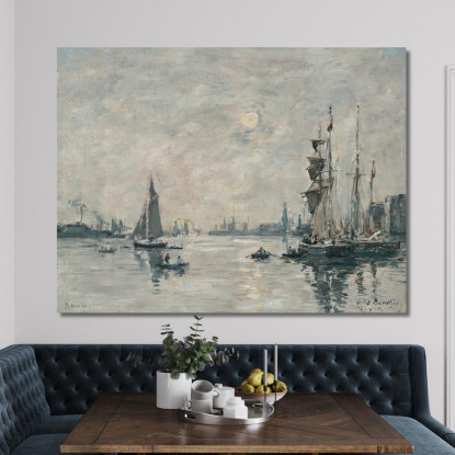 Le Havre – L’Avamporto 3 Eugène Boudin ebd79 quadro stampato su tela