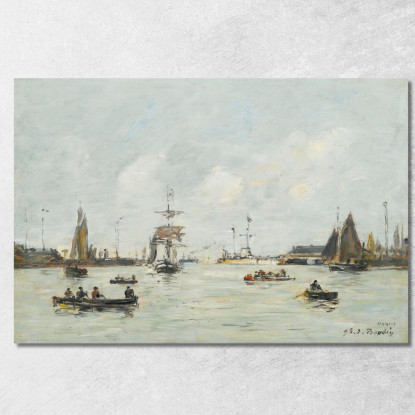 Le Havre – L’Avamporto Eugène Boudin ebd81 quadro stampato su tela