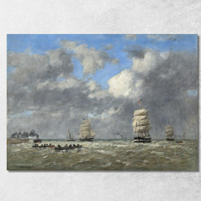 Le Havre Eugène Boudin ebd82 quadro stampato su tela